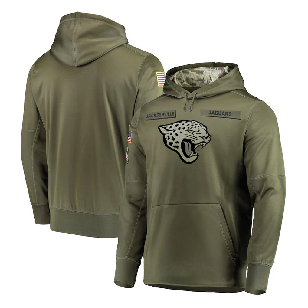 My Store J.Jaguars Olive Salute to Service Pullover Hoodies Home Game Blank Player Stitched Jerseys