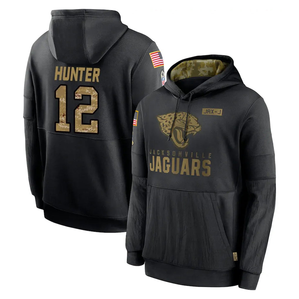 My Store J.Jaguars #12 Travis Hunter Player Black Salute to Service Hoodies Limited Game Stitched Jerseys