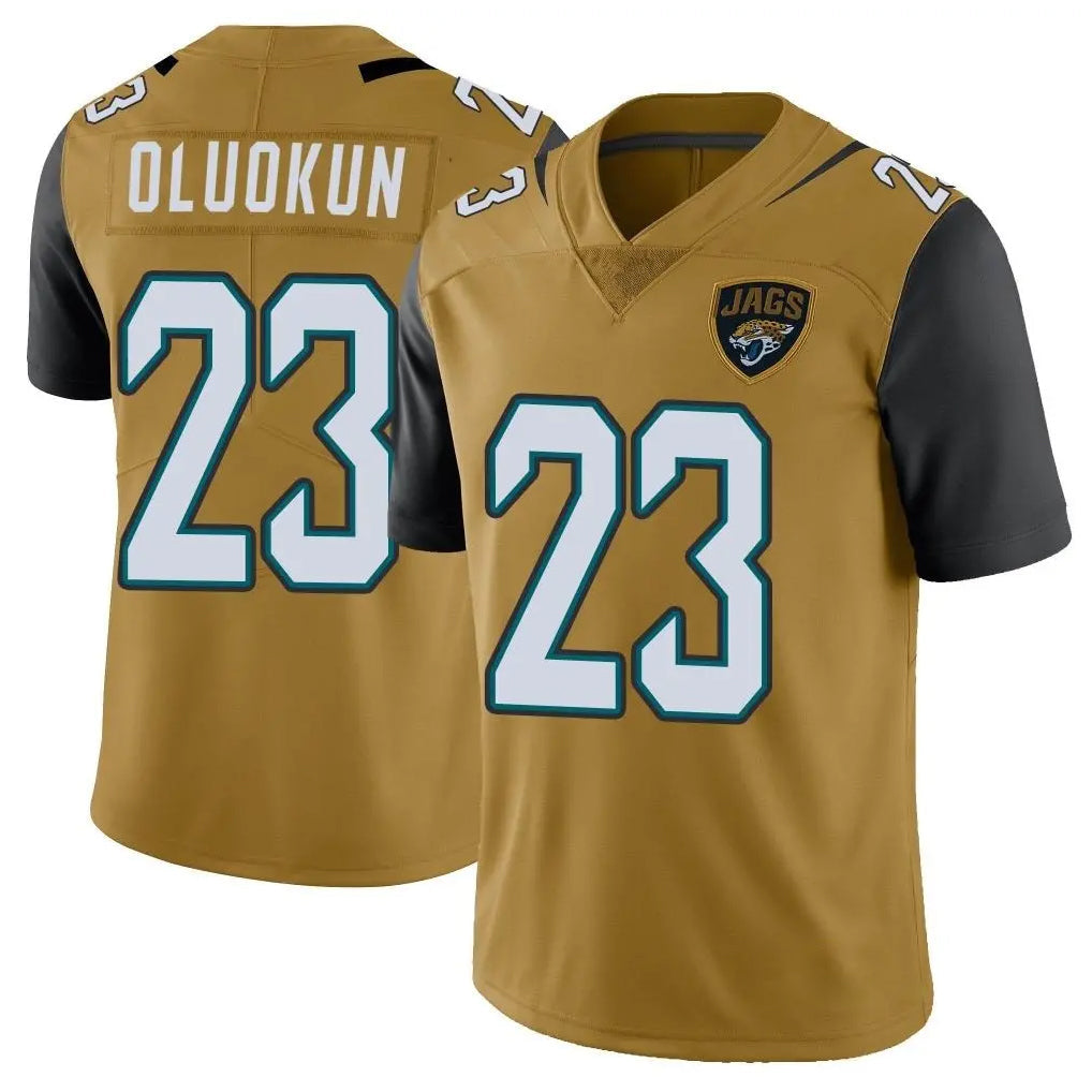 My Store J.Jaguars #23 Foyesade Oluokun Player Gold Vapor Limited Home Game Stitched Jerseys