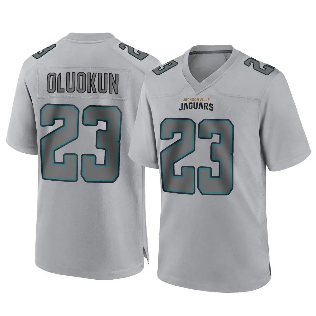 My Store J.Jaguars #23 Foyesade Oluokun Player Gray Atmosphere Fashion Home Game Stitched Jerseys