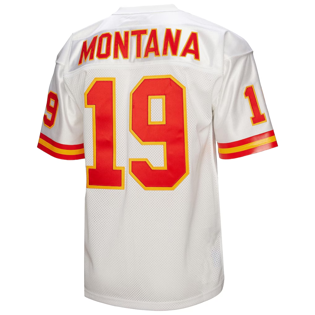 My Store KC.Chiefs 1994 #19 Joe Montana Mitchell & Ness White Authentic Throwback Retired Player Puhic  Stitched Jerseys