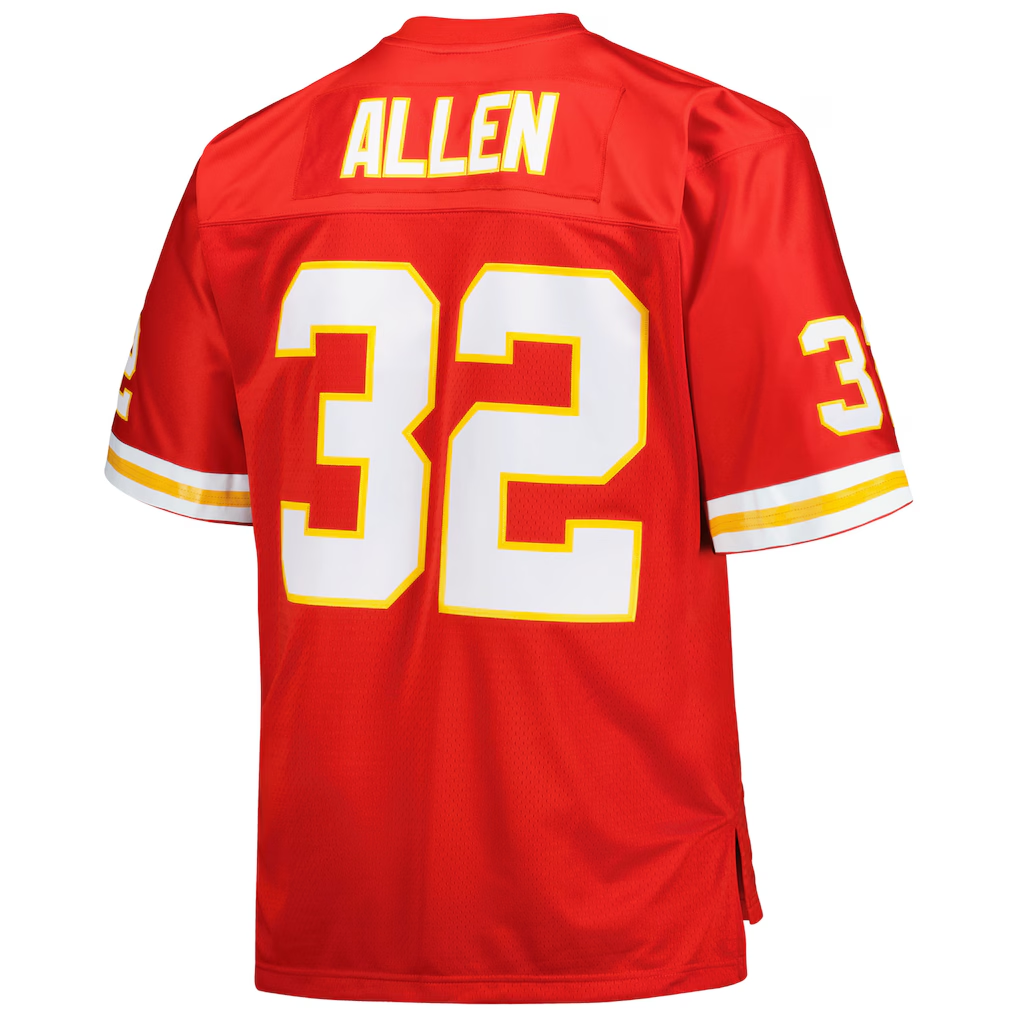 My Store KC.Chiefs #32Marcus Allen Mitchell & Ness Red Big & Tall 1994 Retired Player Replica Stitched Jerseys