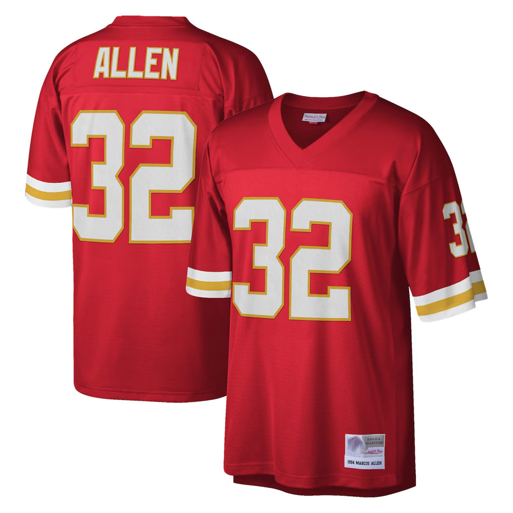 My Store KC.Chiefs #32 Marcus Allen Player Red Mitchell & Ness Legacy Replica Stitched Jerseys
