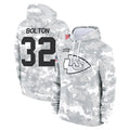 My Store KC.Chiefs #32 Nick Bolton Player Arctic Camo Salute to Service Hoodies Limited Game Stitched Jerseys