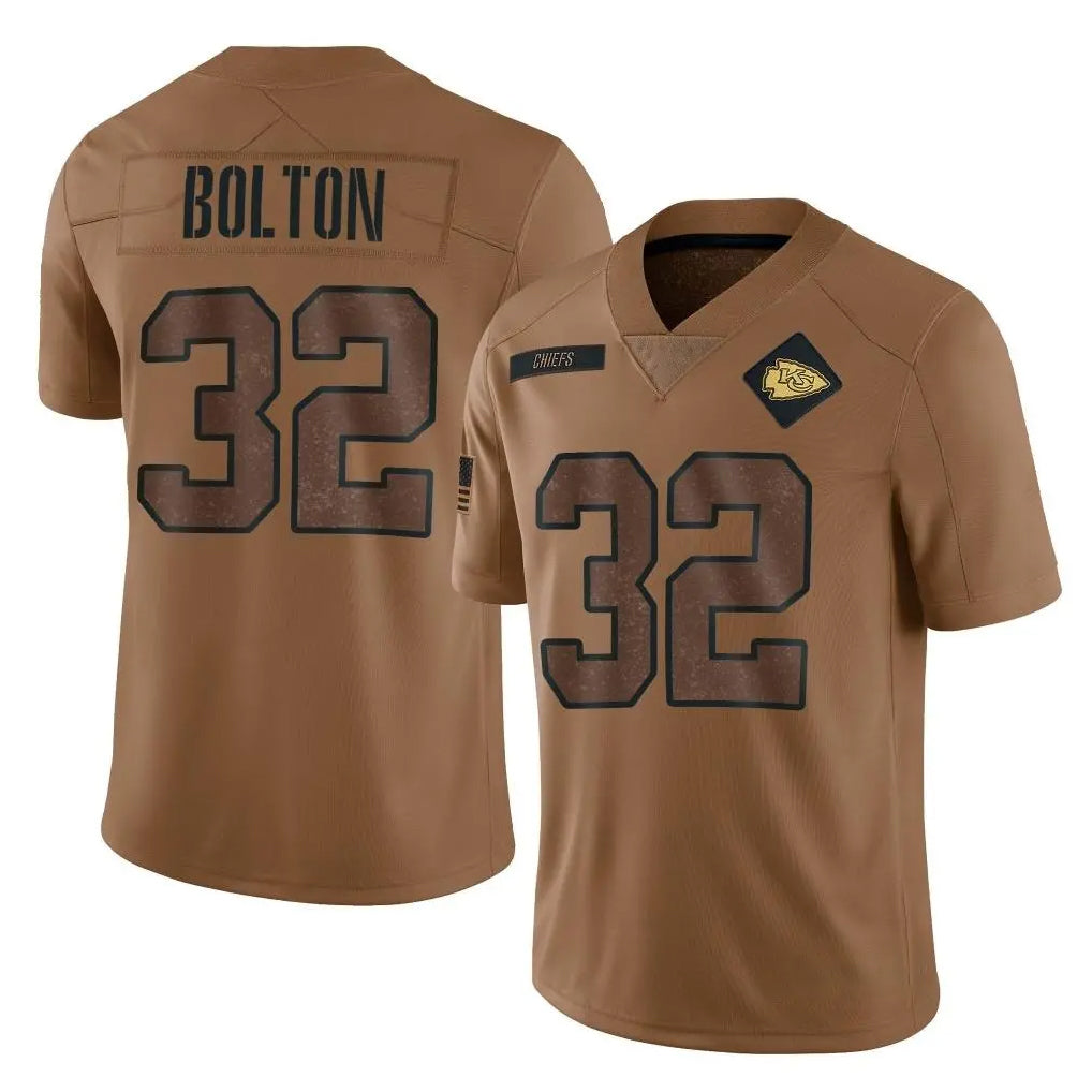 My Store KC.Chiefs #32 Nick Bolton Player Brown Salute To Service Limited Stitched Jerseys