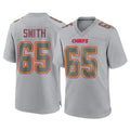 My Store KC.Chiefs #65 Trey Smith Player Gray Atmosphere Fashion Game Stitched Jerseys