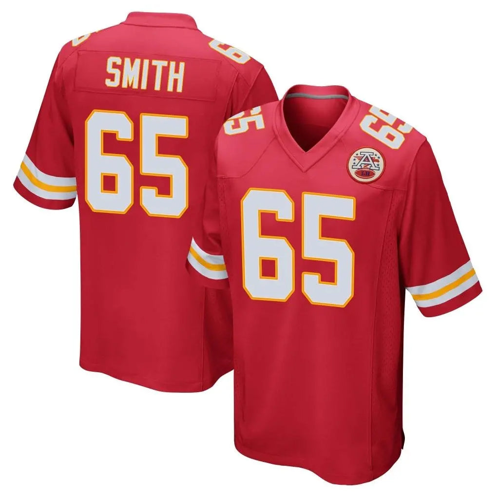 My Store KC.Chiefs #65 Trey Smith Player Red Home Game Stitched Jerseys