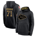 My Store KC.Chiefs #71 Josh Simmons Player Black Salute to Service Hoodies Limited Game Stitched Jerseys
