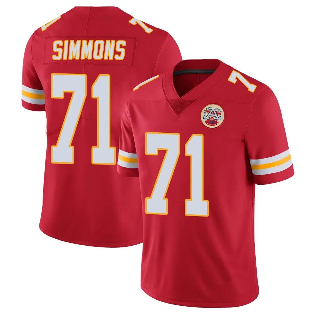My Store KC.Chiefs #71 Josh Simmons Player Red Limited Vapor Untouchable Home Game Stitched Jerseys