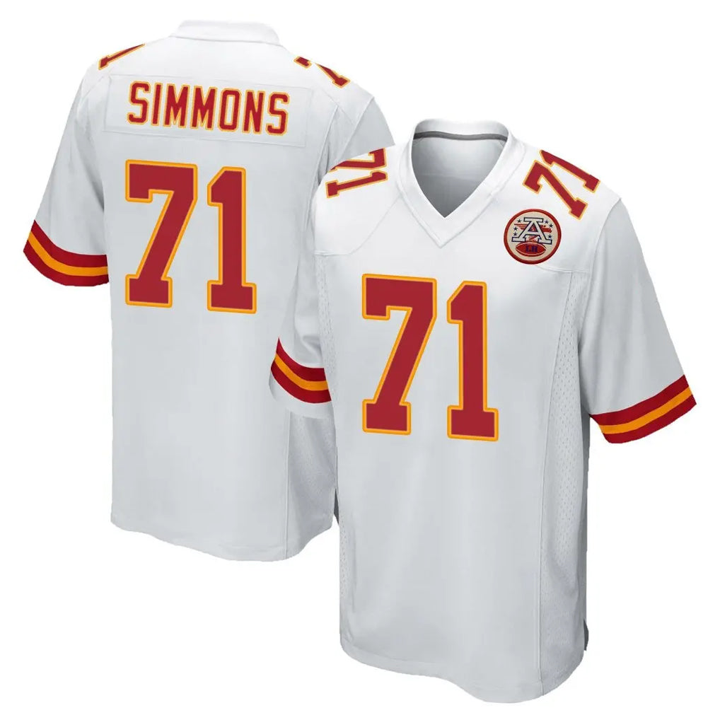 My Store KC.Chiefs #71 Josh Simmons Player White Home Game Stitched Jerseys