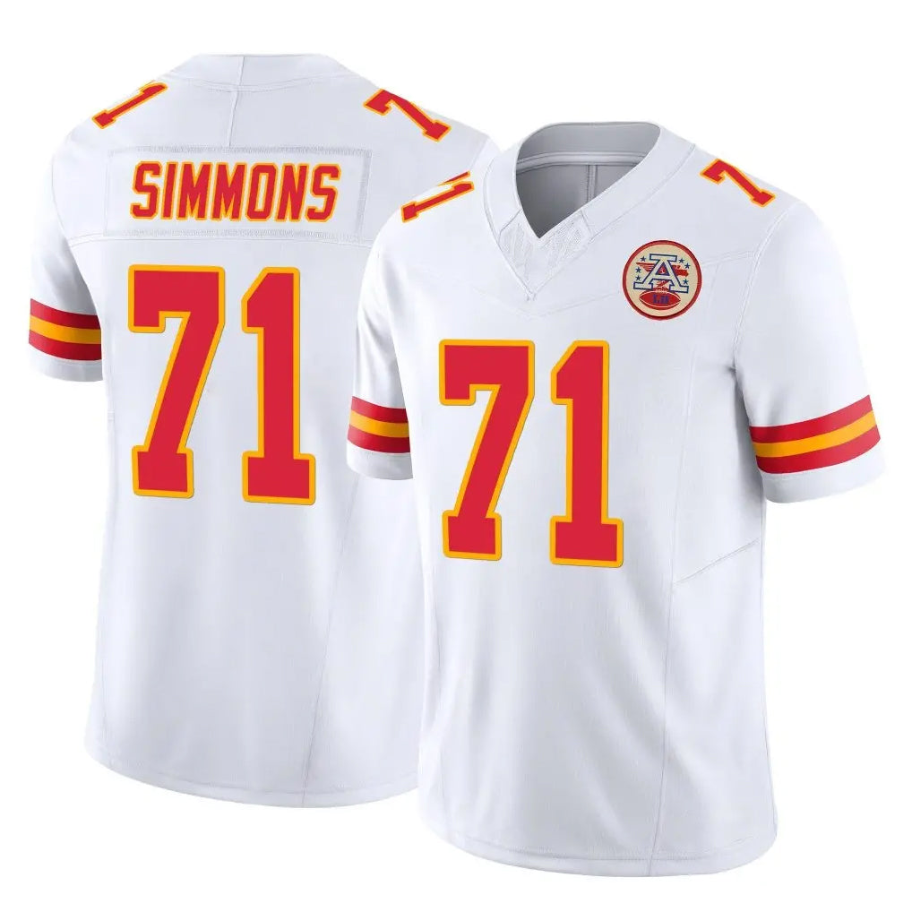 My Store KC.Chiefs #71 Josh Simmons Player White Limited Vapor F.U.S.E. Home Game Stitched Jerseys
