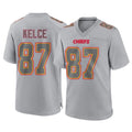 My Store KC.Chiefs #87 Travis Kelce Player Gray Atmosphere Fashion Game Stitched Jerseys