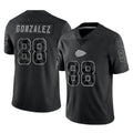My Store KC.Chiefs #88 Tony Gonzalez Player Black Limited Reflective Game Stitched Jerseys