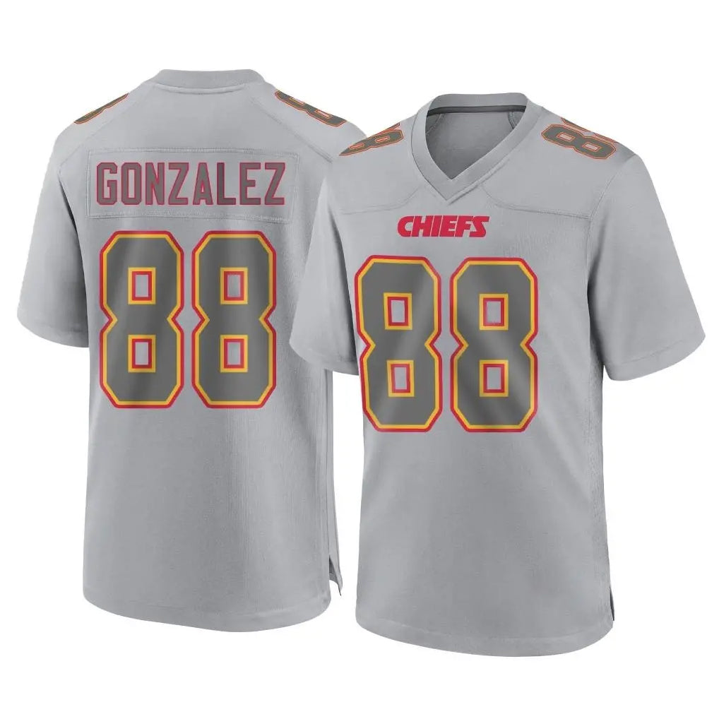 My Store KC.Chiefs #88 Tony Gonzalez Player Gray Atmosphere Fashion Game Stitched Jerseys