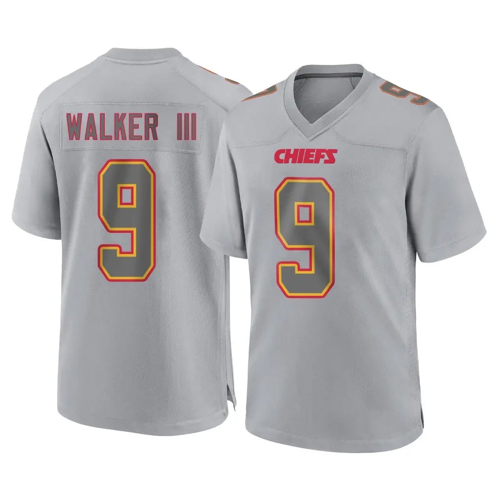My Store KC.Chiefs #9 Kenneth Walker III Player Gray Atmosphere Fashion Game Stitched Jerseys