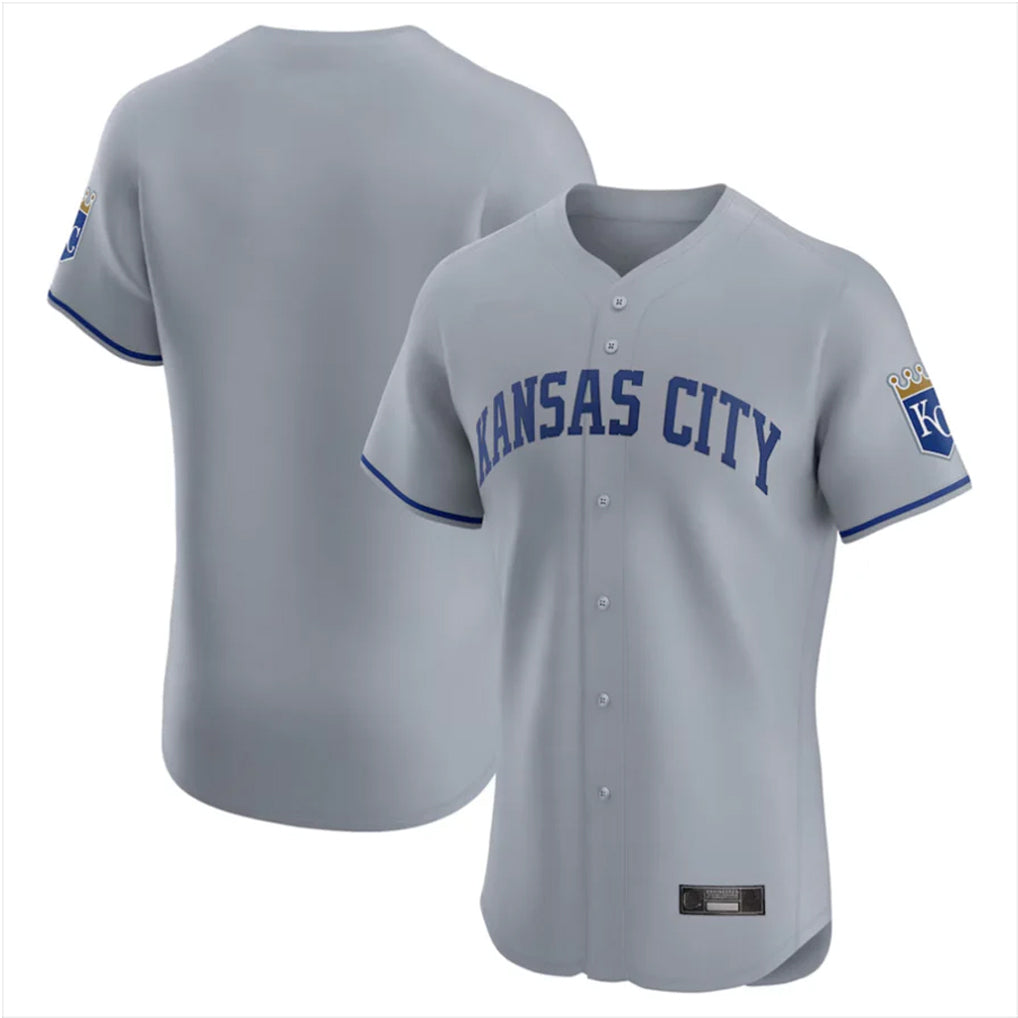 My Store KC.Royals Gray Limited Elite Home Blank Player Stitched Jerseys