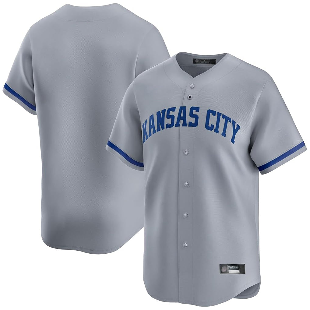My Store KC.Royals Gray Limited Home Blank Player Stitched Jerseys