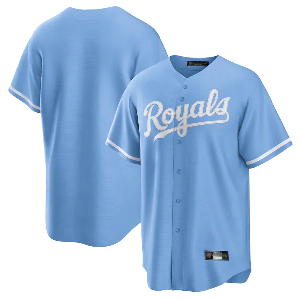 My Store KC.Royals Light Blue Home Game Blank Player Stitched Jerseys