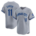 My Store KC.Royals #11 Maikel Garcia Player Gray Limited Home Stitched Jerseys