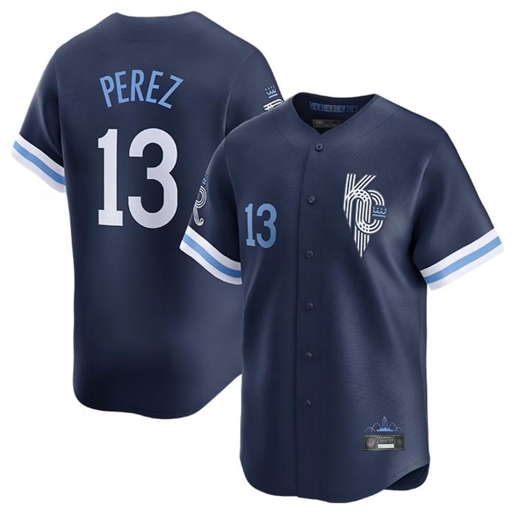 My Store KC.Royals #13 Salvador Perez Player Navy City Connect Limited Home Stitched Jerseys