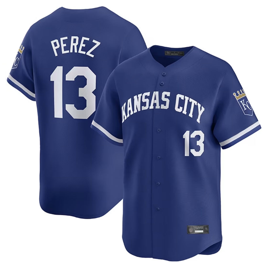 My Store KC.Royals #13 Salvador Perez Player Royal Limited Home Stitched Jerseys