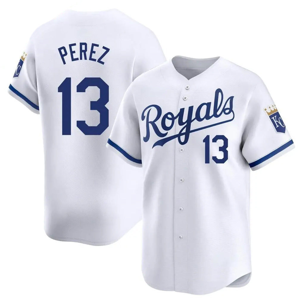 My Store KC.Royals #13 Salvador Perez Player White Alt Limited Home Stitched Jerseys