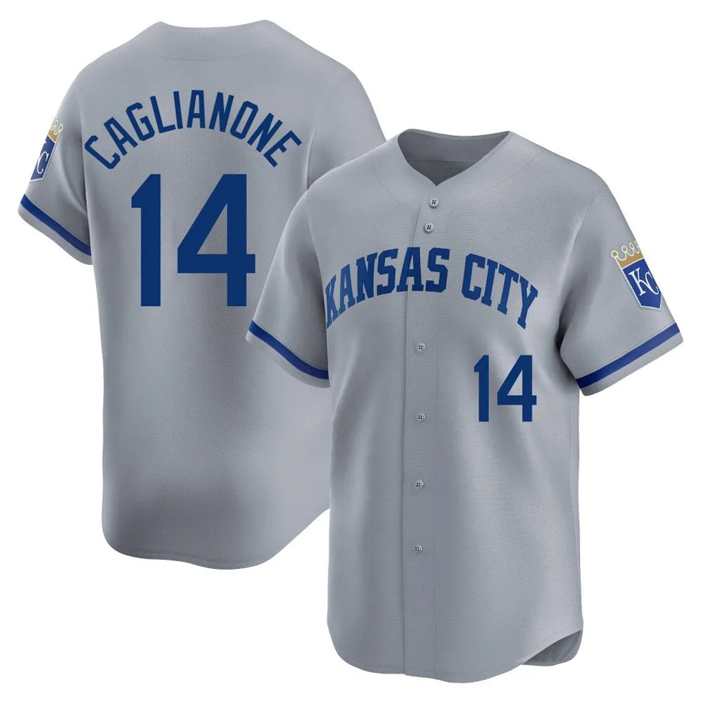 My Store KC.Royals #14 Jac Caglianone Player Gray Limited Home Stitched Jerseys