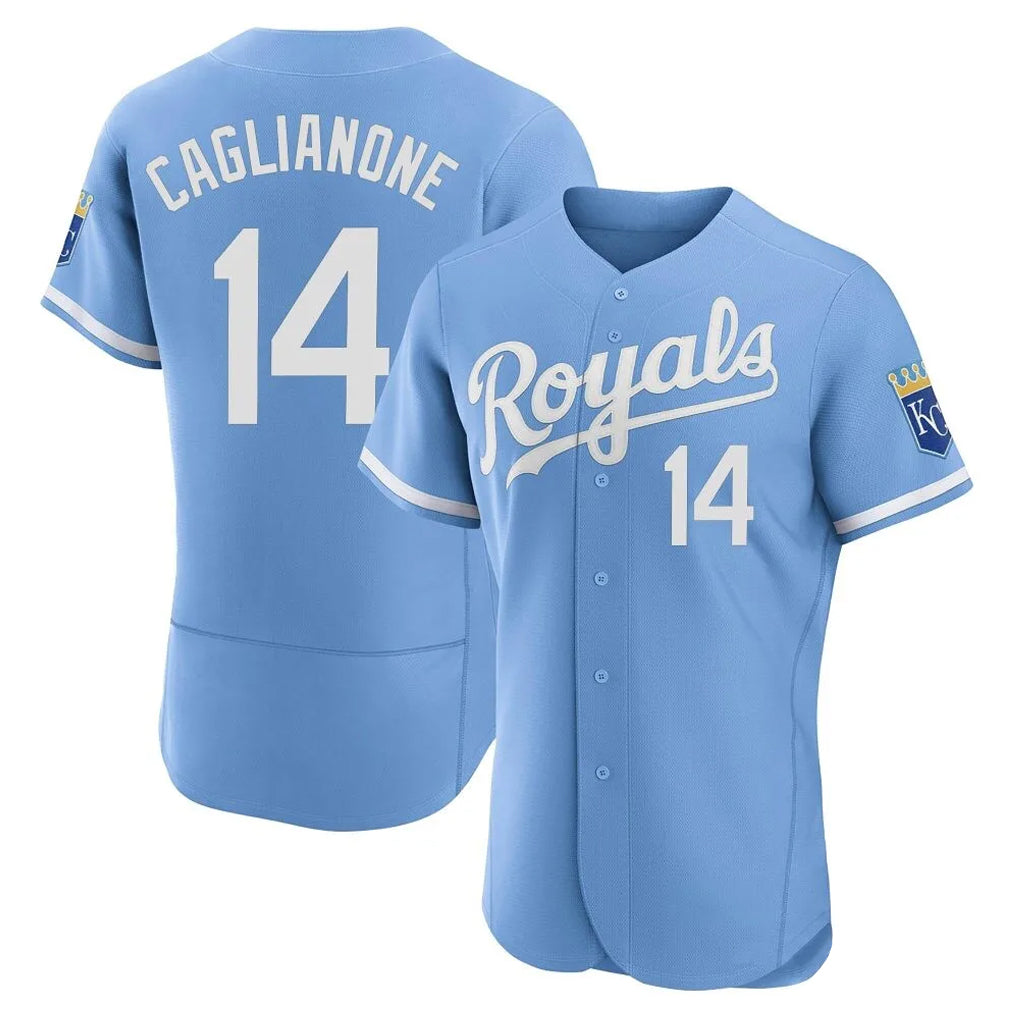My Store KC.Royals #14 Jac Caglianone Player Light Blue Alt Limited Elite Home Stitched Jerseys