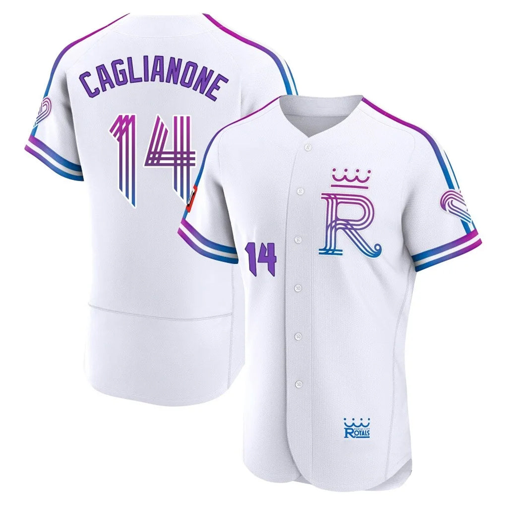 My Store KC.Royals #14 Jac Caglianone Player White 2026 City Connect Limited Elite Home Stitched Jerseys