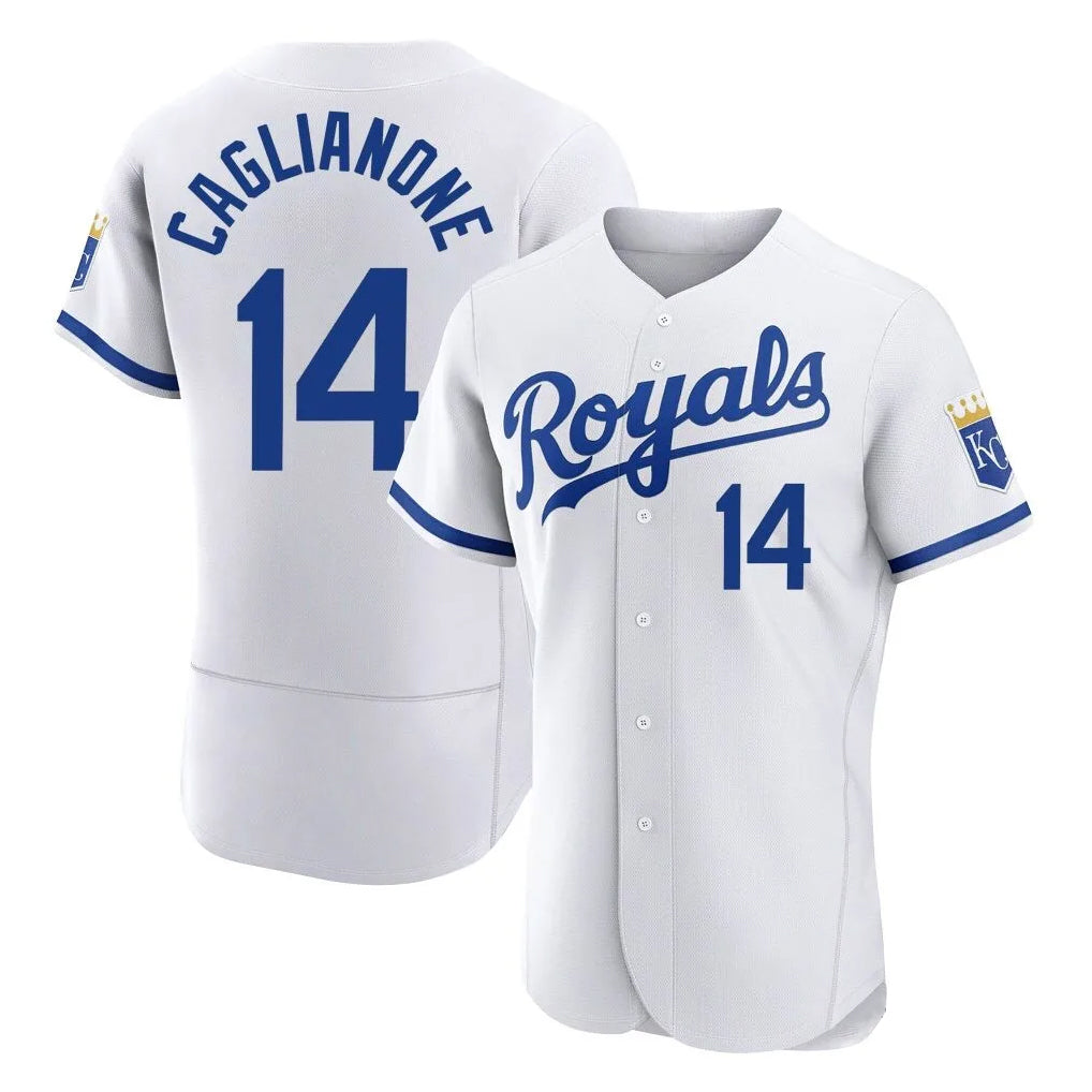 My Store KC.Royals #14 Jac Caglianone Player White Limited Elite Home Game Stitched Jerseys