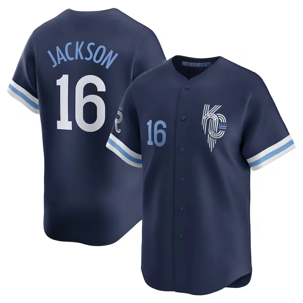 My Store KC.Royals #16 Bo Jackson Player Navy City Connect Limited Home Stitched Jerseys