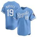 My Store KC.Royals #19 Michael Massey Player Light Blue Alt Limited Home Stitched Jerseys