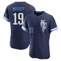My Store KC.Royals #19 Michael Massey Player Navy City Connect Limited Elite Home Stitched Jerseys