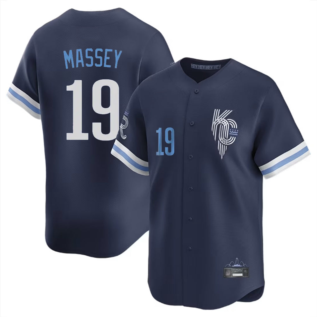 My Store KC.Royals #19 Michael Massey Player Navy City Connect Limited Home Stitched Jerseys