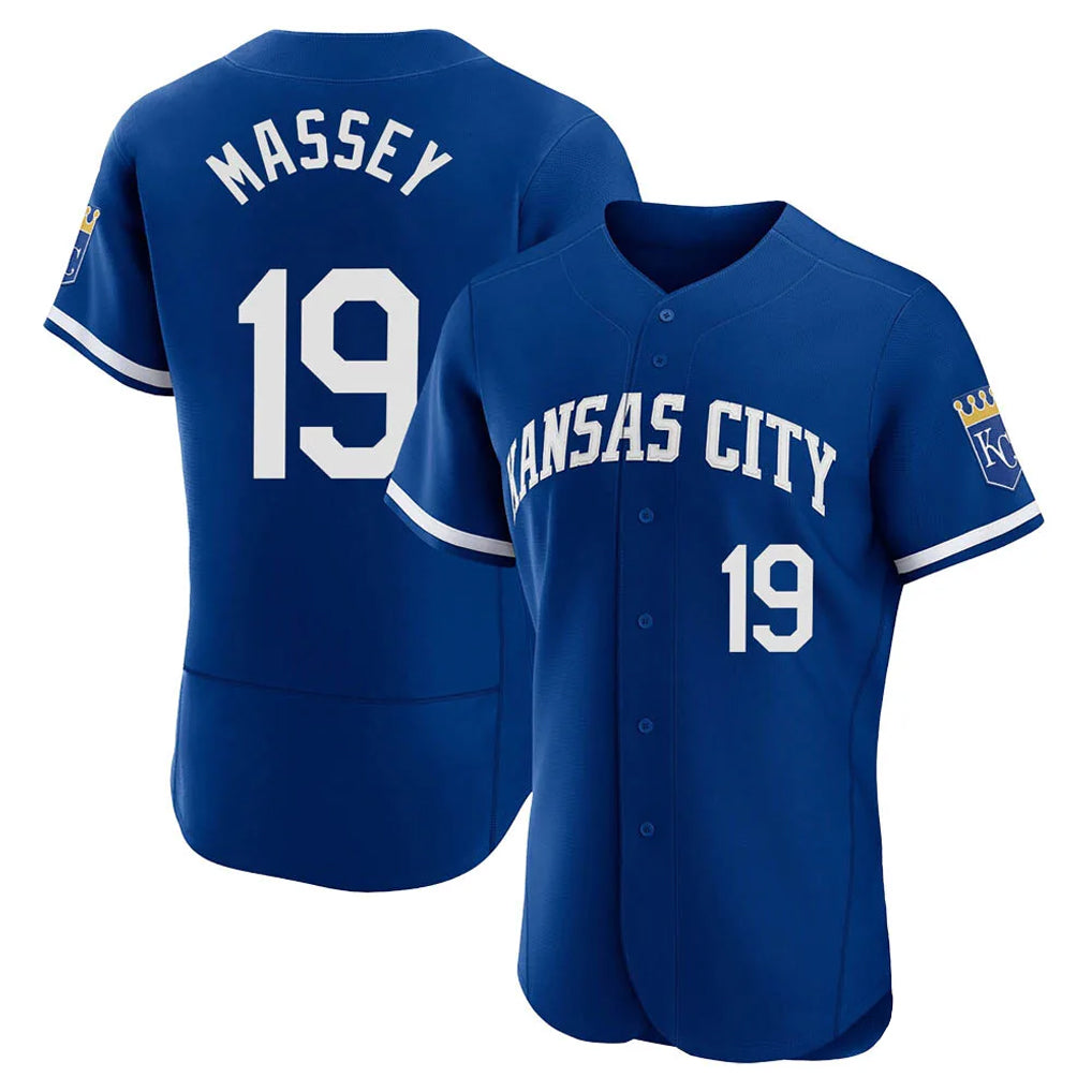 My Store KC.Royals #19 Michael Massey Player Royal City Connect Limited Elite Home Game Stitched Jerseys