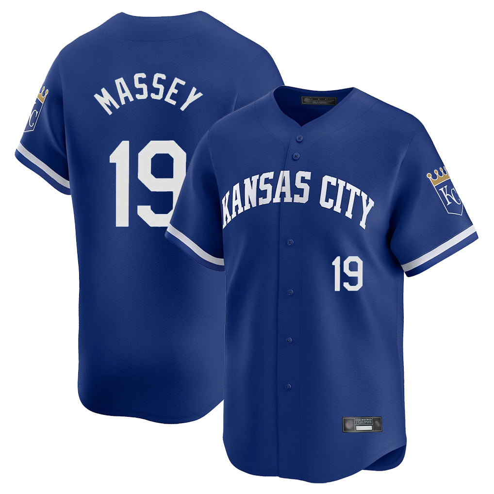 My Store KC.Royals #19 Michael Massey Player Royal Limited Home Stitched Jerseys