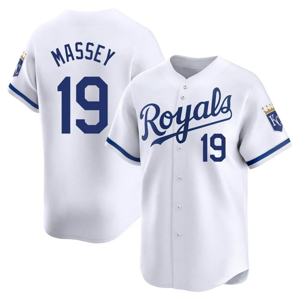 My Store KC.Royals #19 Michael Massey Player White Alt Limited Home Stitched Jerseys