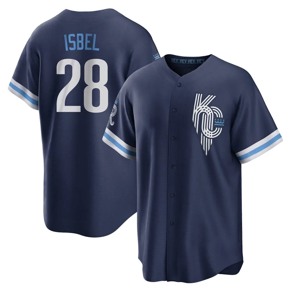 My Store KC.Royals #28 Kyle Isbel Player Navy City Connect Home Game Stitched Jerseys