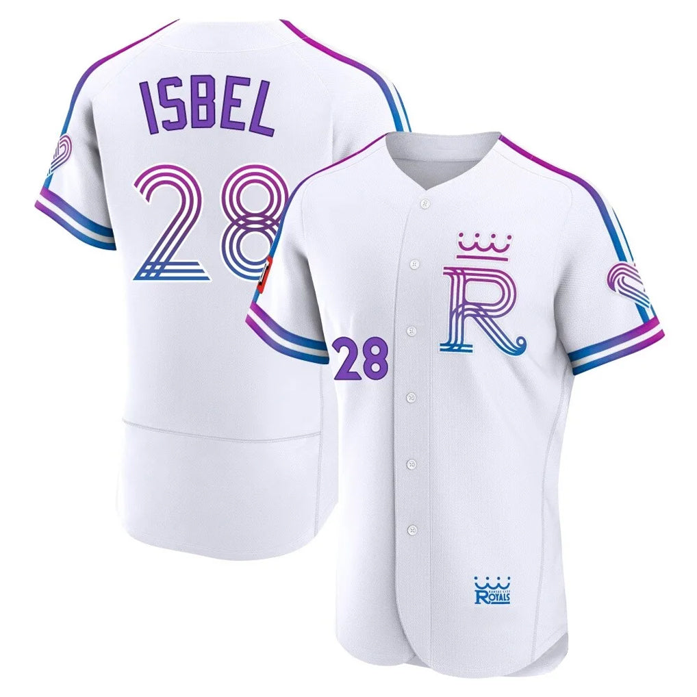 My Store KC.Royals #28 Kyle Isbel Player White 2026 City Connect Limited Elite Home Stitched Jerseys