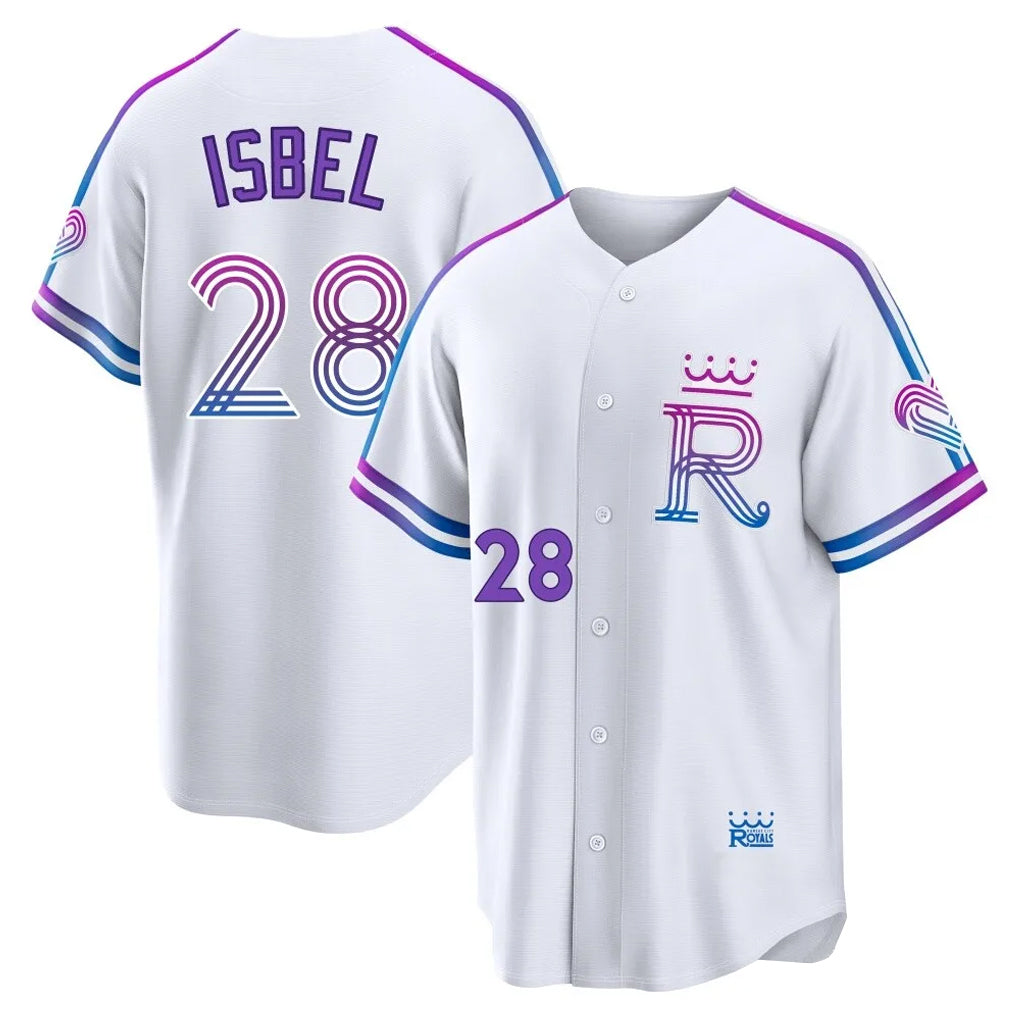 My Store KC.Royals #28 Kyle Isbel Player White 2026 City Connect Limited Home Stitched Jerseys