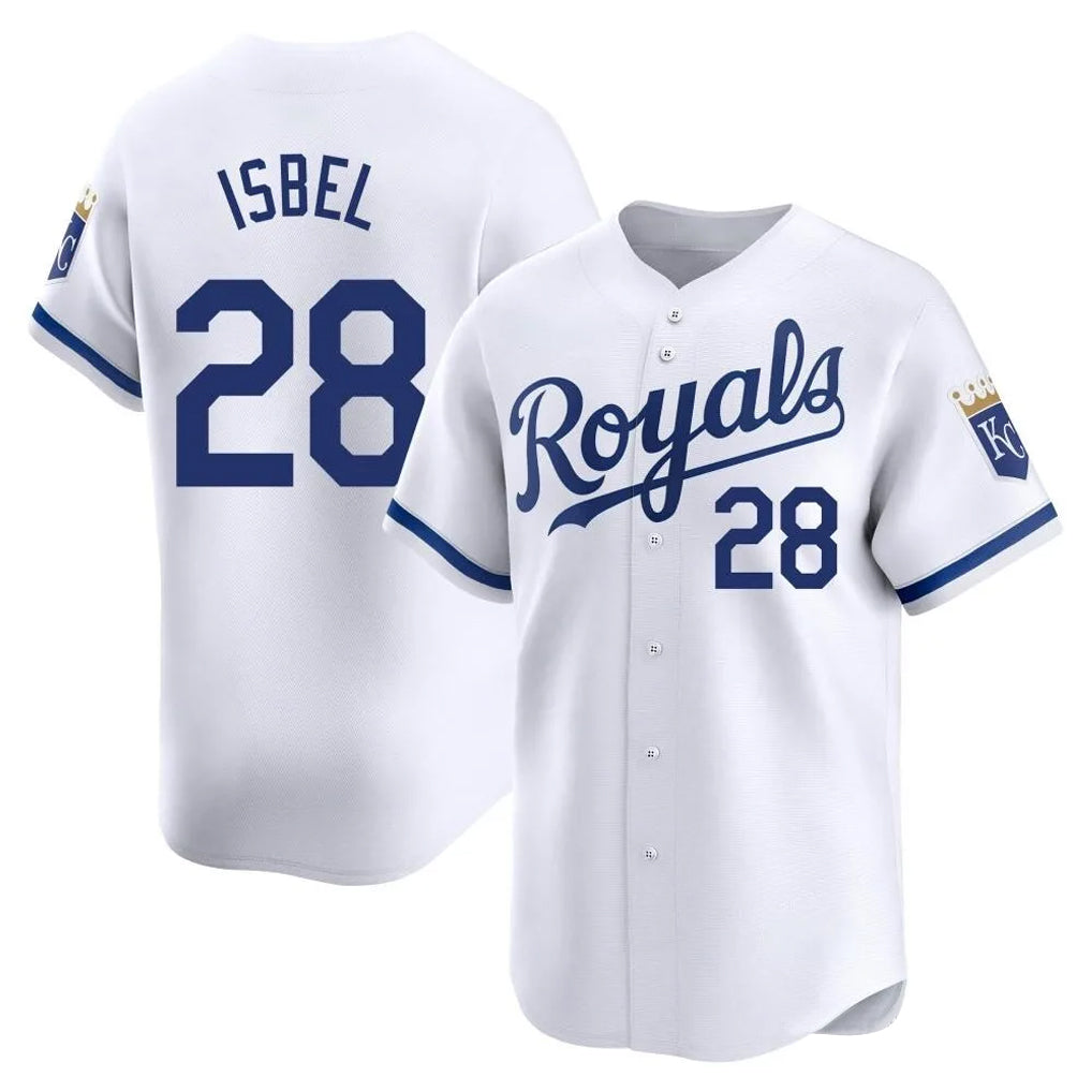 My Store KC.Royals #28 Kyle Isbel Player White Alt Limited Home Stitched Jerseys