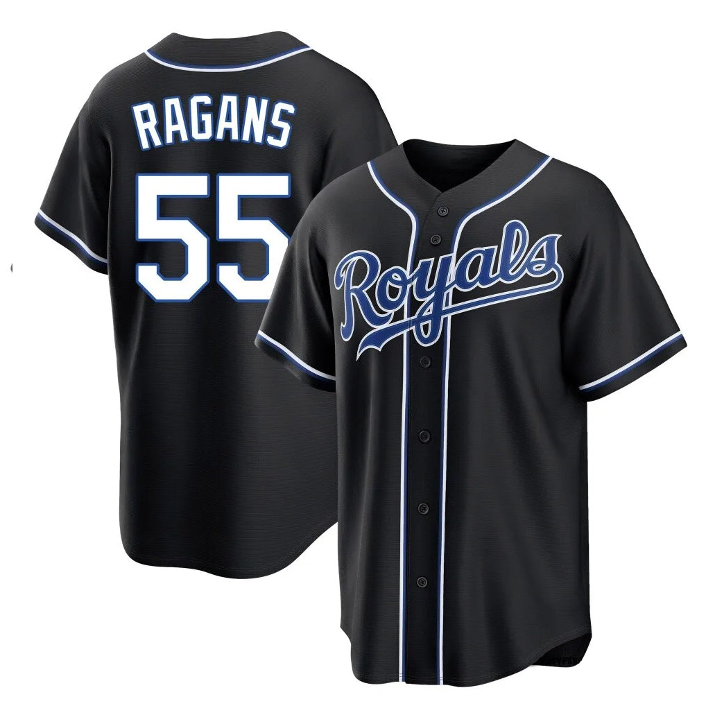 My Store KC.Royals #55 Cole Ragans Player Black Carbon Fashion Home Game Stitched Jerseys