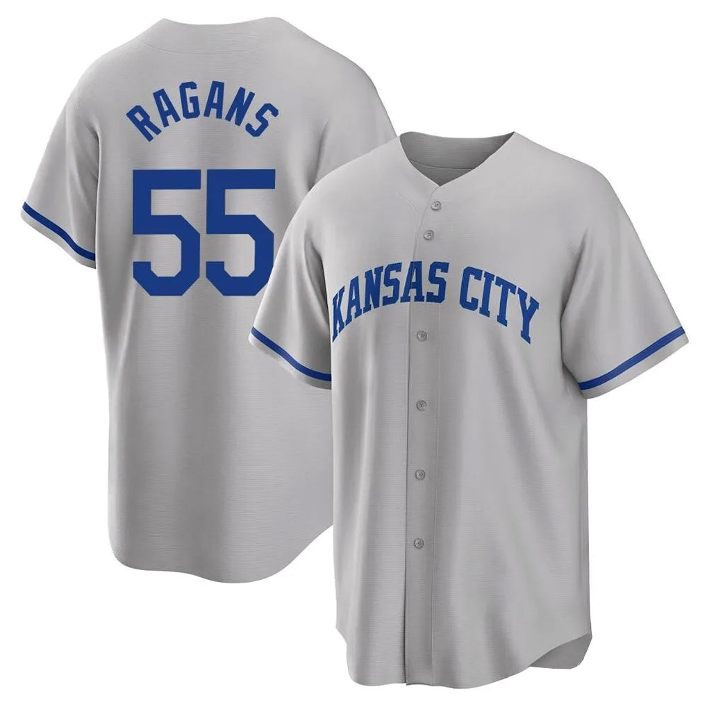 My Store KC.Royals #55 Cole Ragans Player Gray Game Home Stitched Jerseys