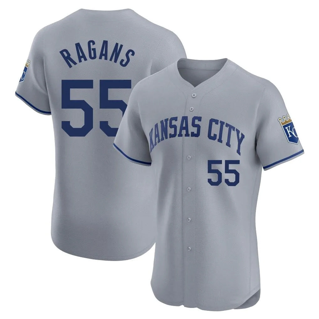 My Store KC.Royals #55 Cole Ragans Player Gray Limited Elite Home Stitched Jerseys