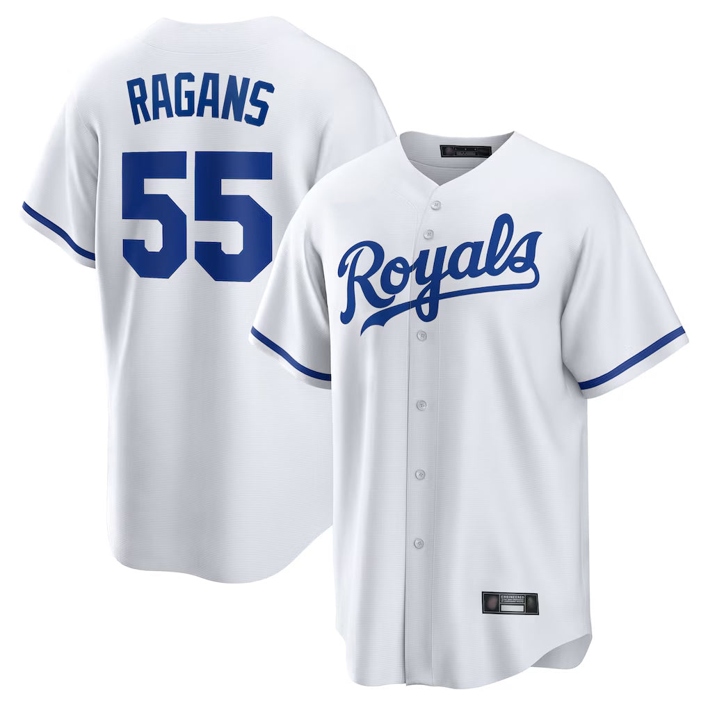 My Store KC.Royals #55 Cole Ragans Player White Home Game Stitched Jerseys