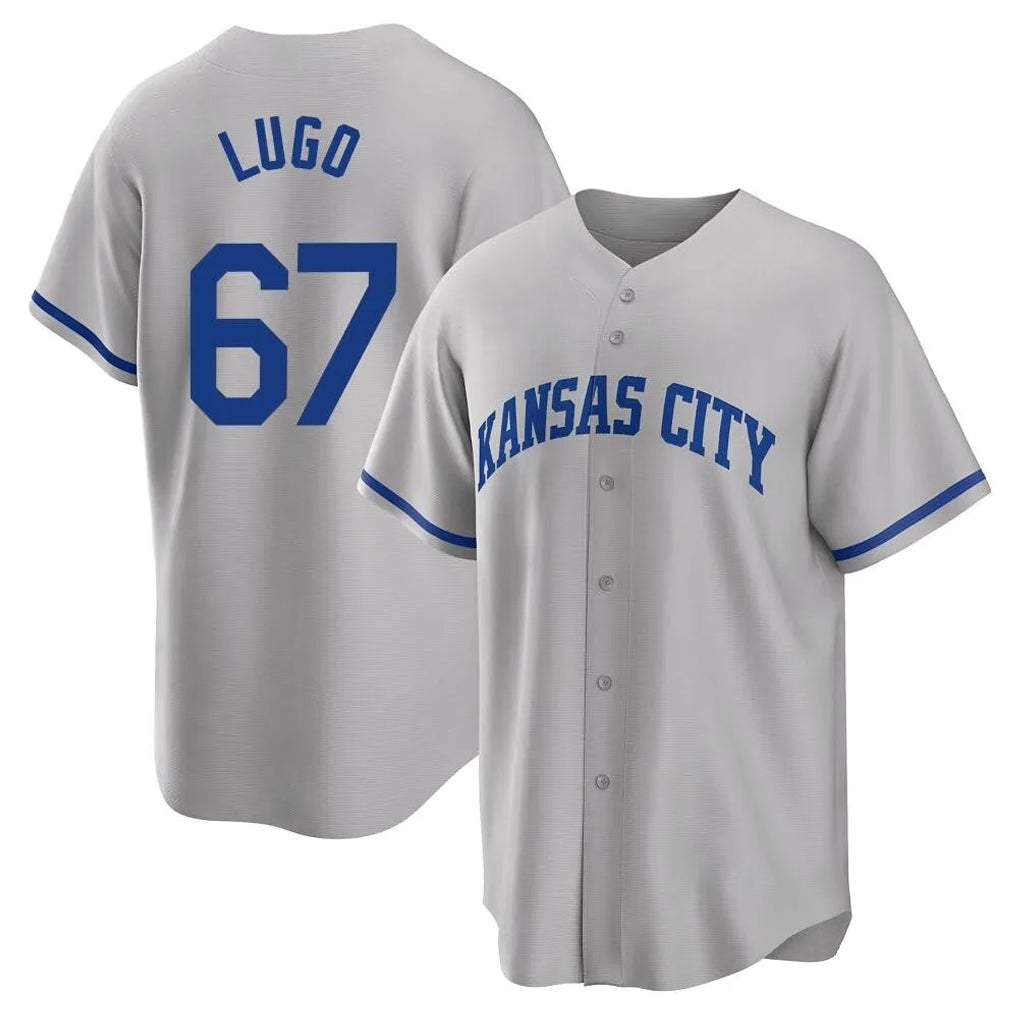 My Store KC.Royals #67 Seth Lugo Player Gray Game Home Stitched Jerseys