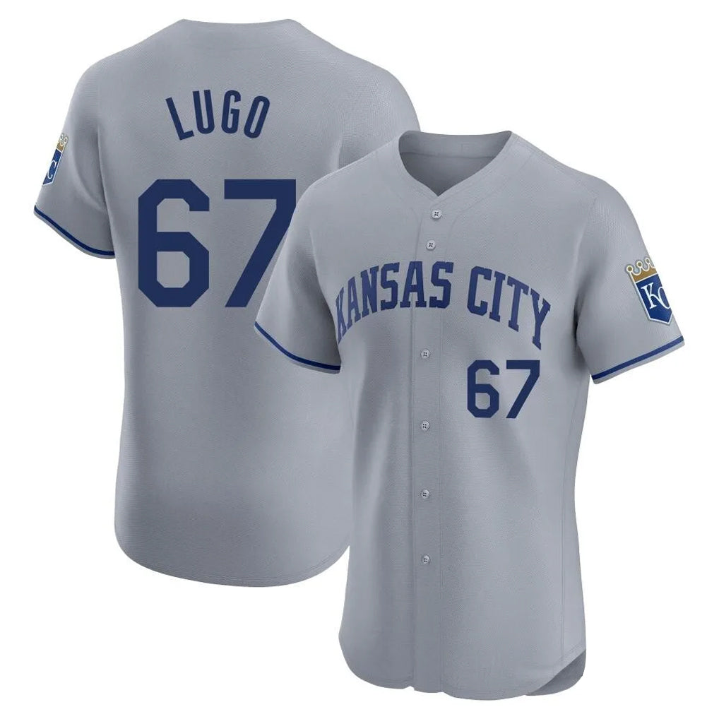 My Store KC.Royals #67 Seth Lugo Player Gray Limited Elite Home Stitched Jerseys