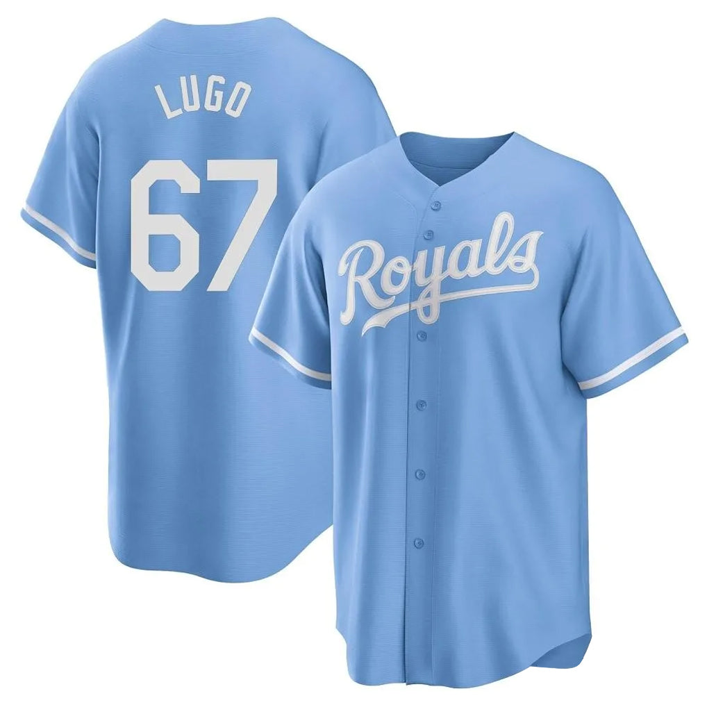 My Store KC.Royals #67 Seth Lugo Player Light Blue Home Game Stitched Jerseys