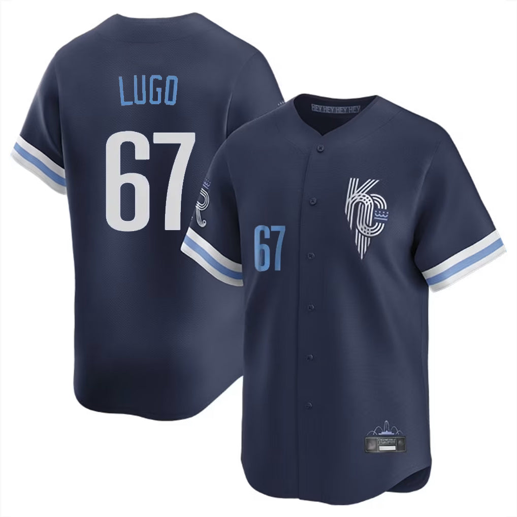 My Store KC.Royals #67 Seth Lugo Player Navy City Connect Limited Home Stitched Jerseys