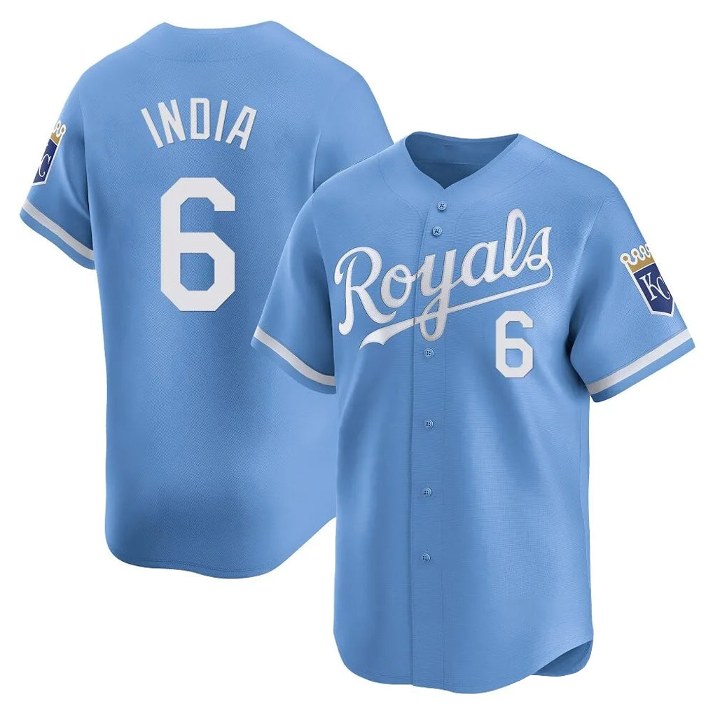My Store KC.Royals #6 Jonathan India Player Light Blue Alt Limited Home Stitched Jerseys